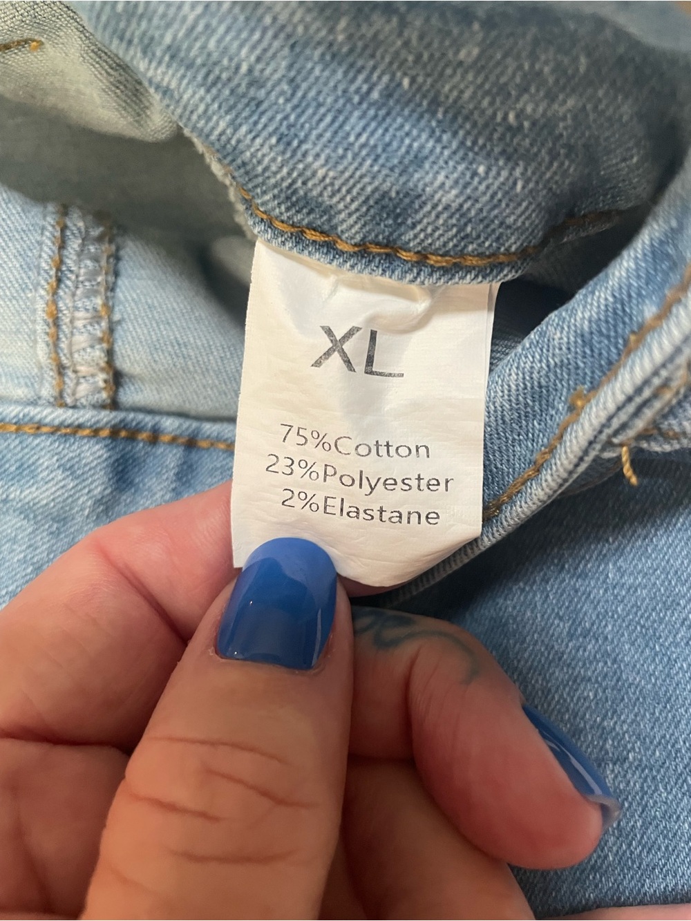 Source Unknown Blue Denim Maxi Skirt with Front Buttons - Picture 2 of 4